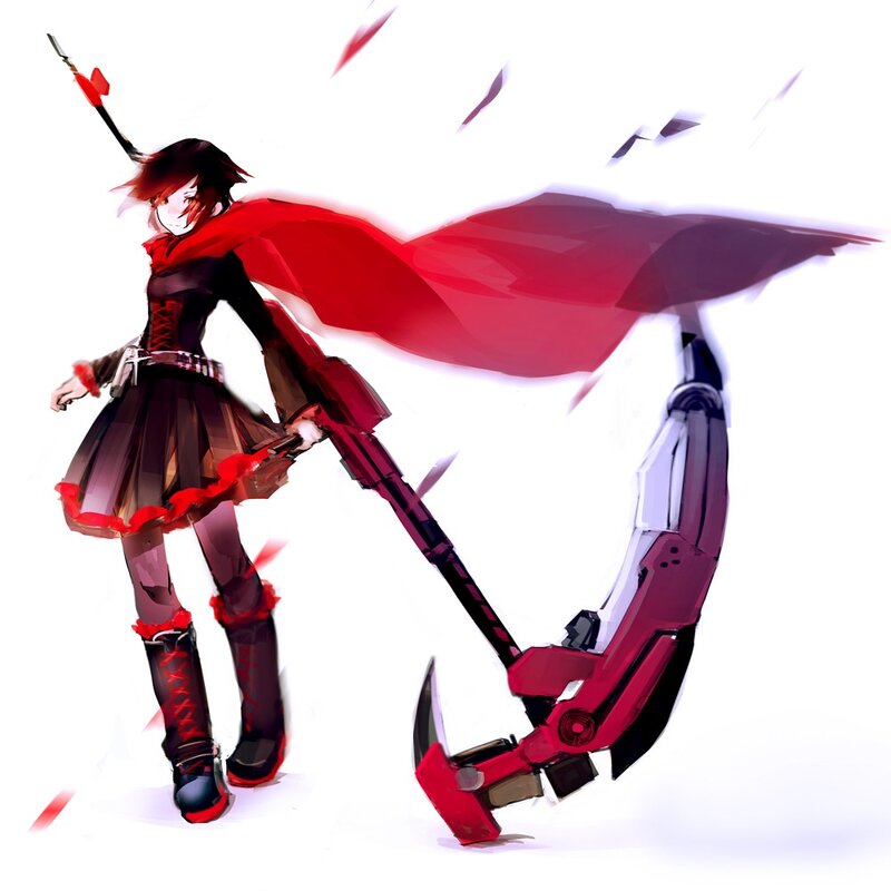 anime girl with red scythe