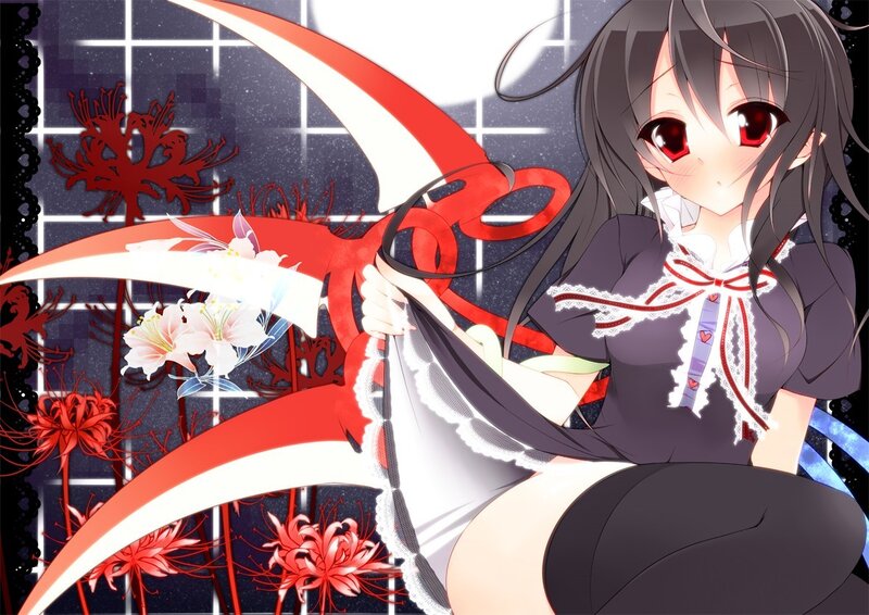 Anime girl with red scythe