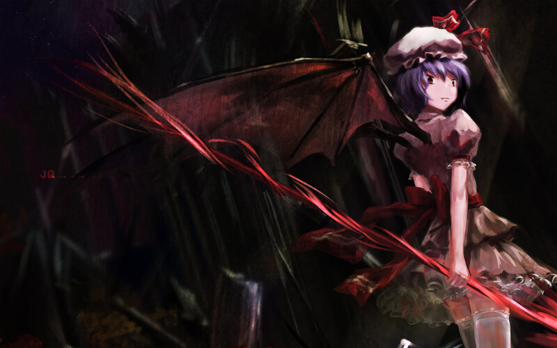anime girl with red wings