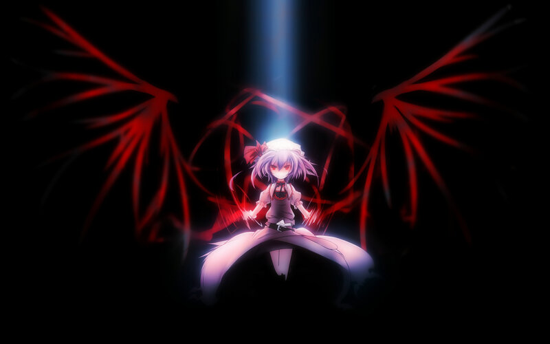 anime girl with red wings