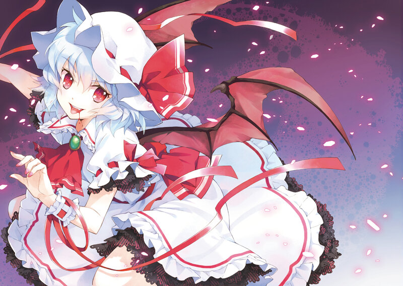 anime girl with red wings