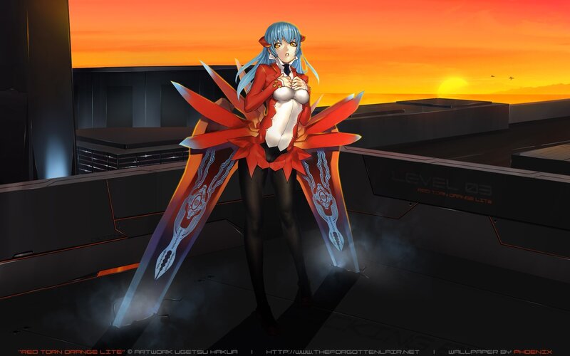 anime girl with red wings