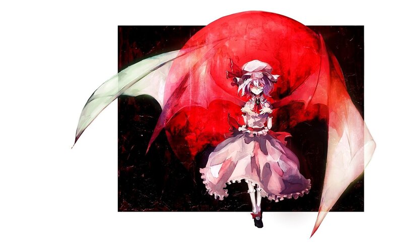 anime girl with red wings