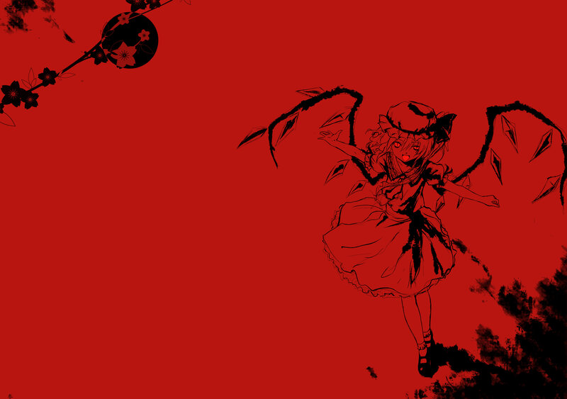 anime girl with red wings