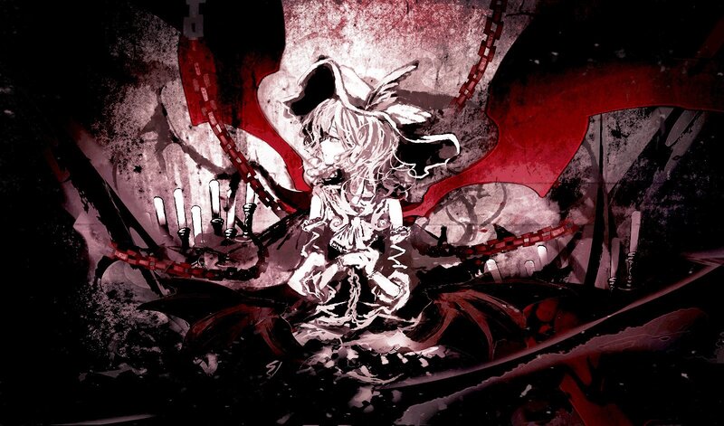 anime girl with red wings