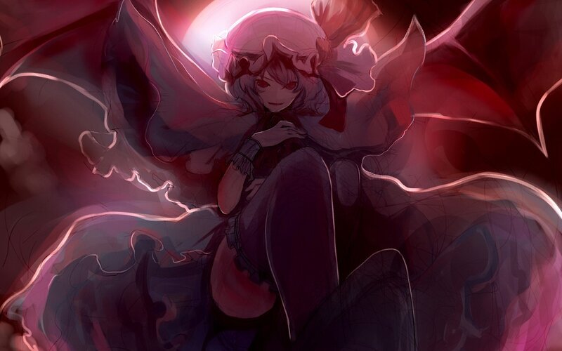 anime girl with red wings