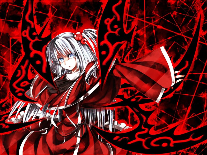 anime girl with red wings