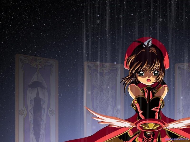 Anime girl with red wings