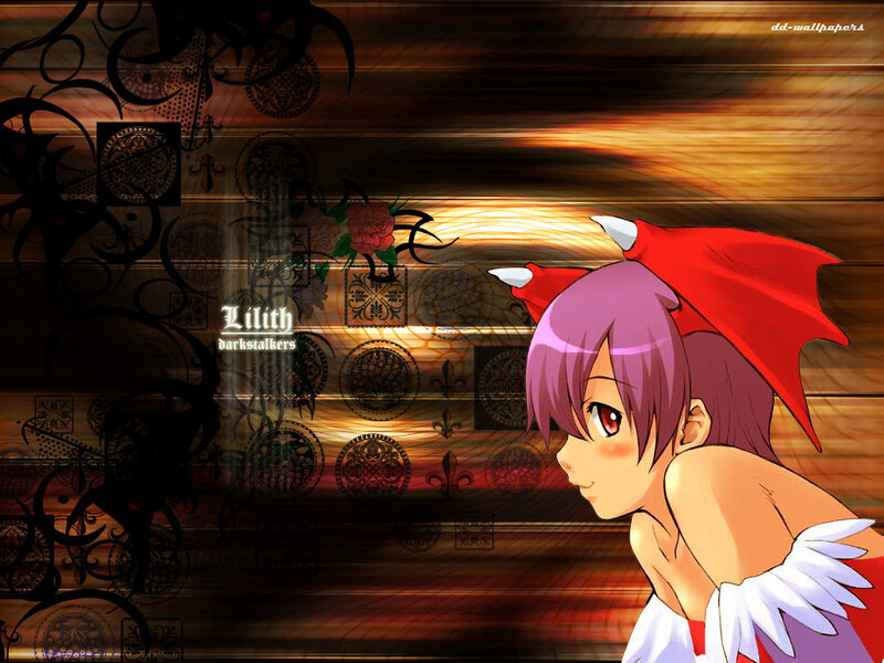 Anime Girl with Red Wings — Brown
