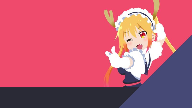 Anime Girl with Reindeer Antlers — Red, Playful