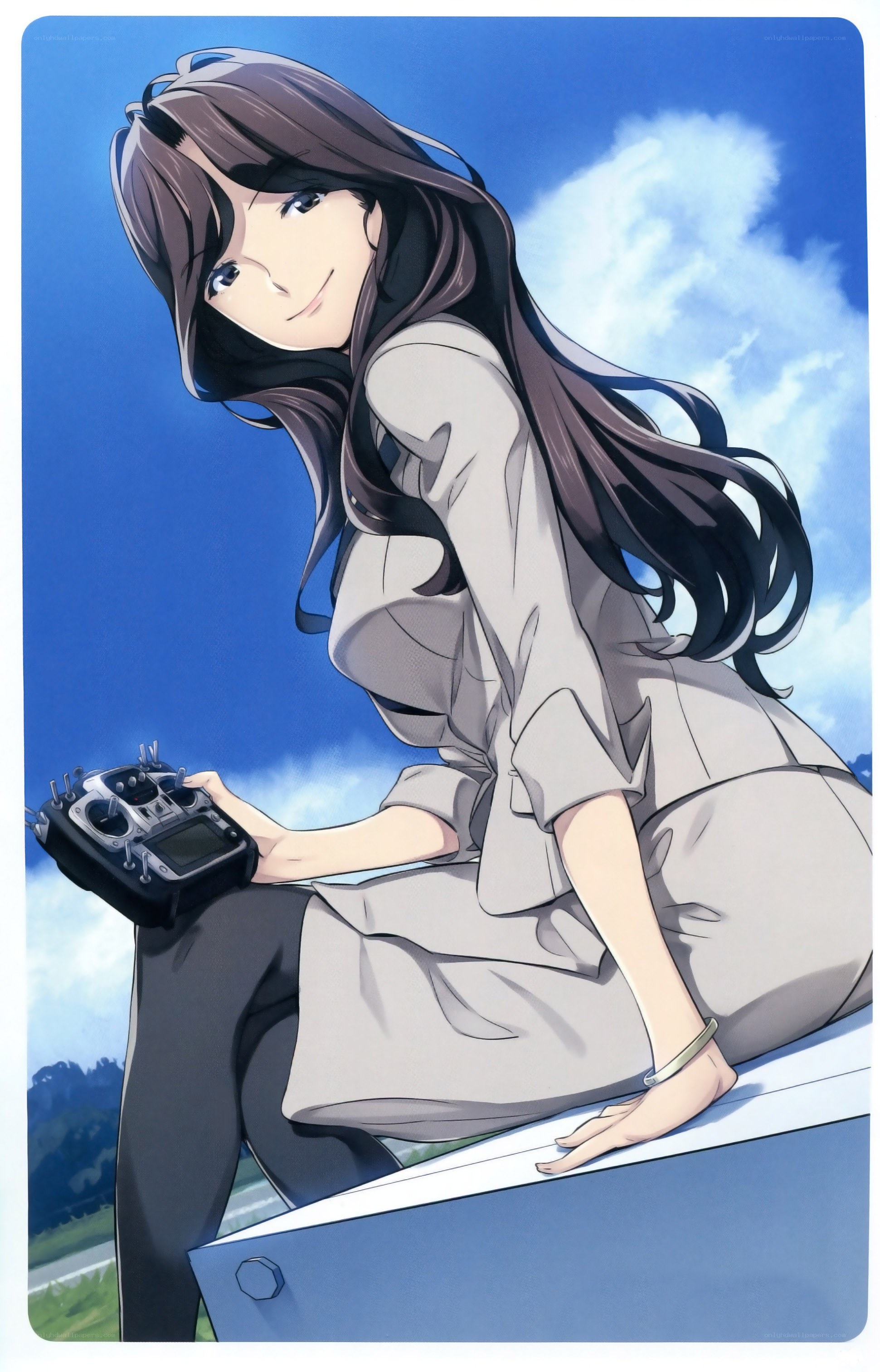 anime girl with remote control