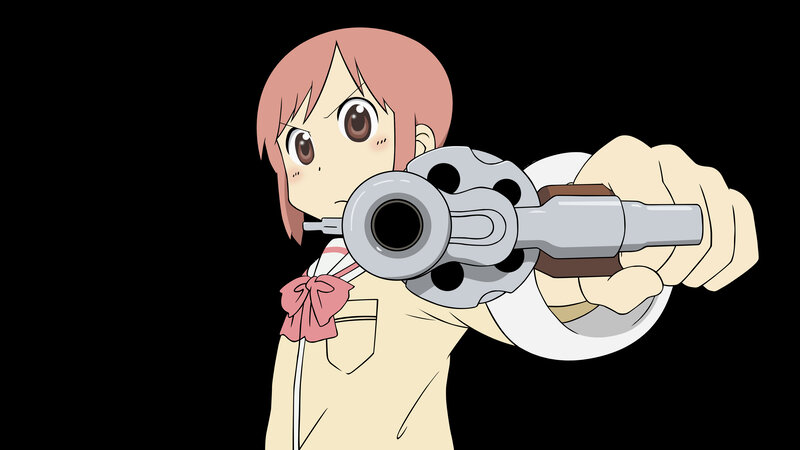 anime girl with revolver