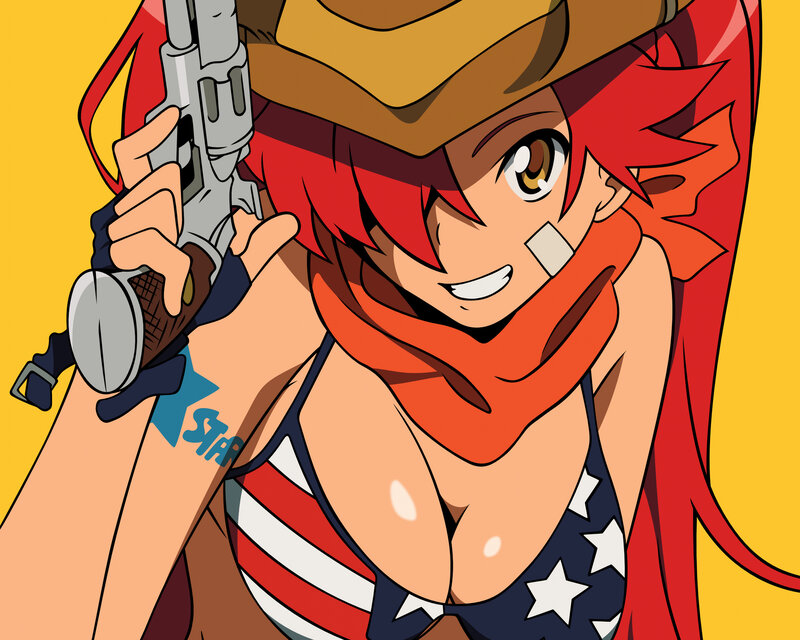 anime girl with revolver