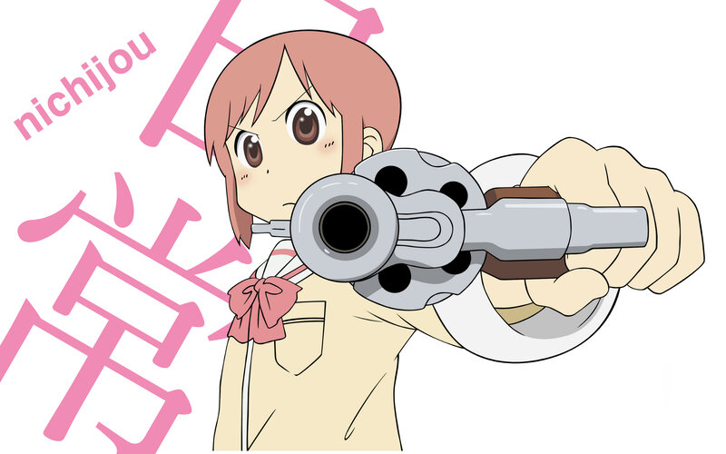 anime girl with revolver