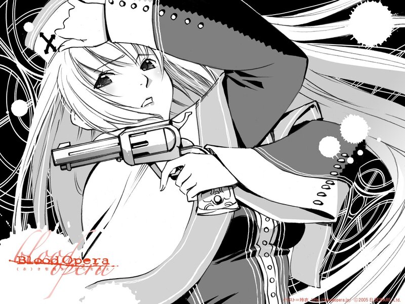 anime girl with revolver