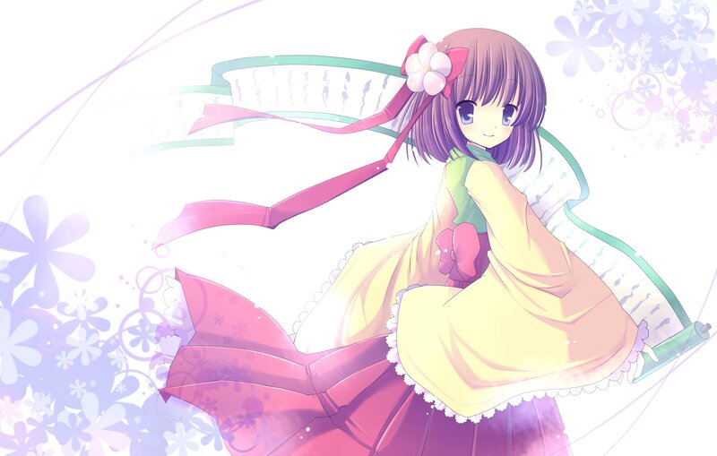 anime girl with ribbon