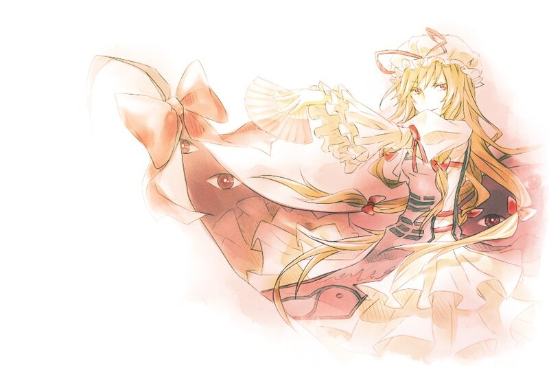anime girl with ribbon