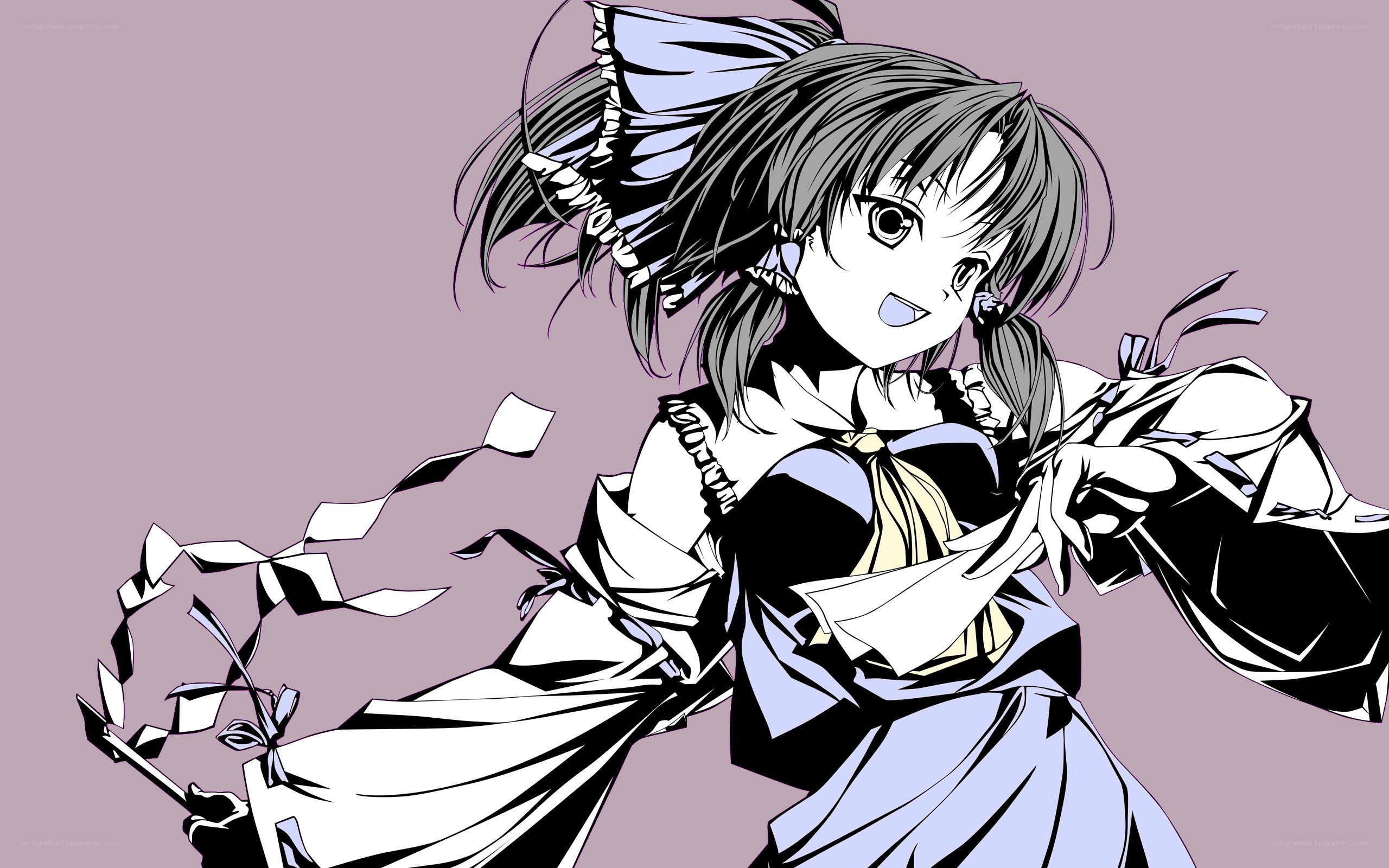 anime girl with ribbon