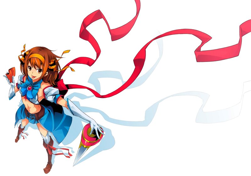 anime girl with ribbon
