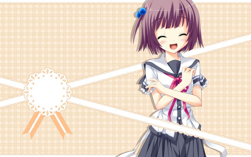 anime girl with ribbon