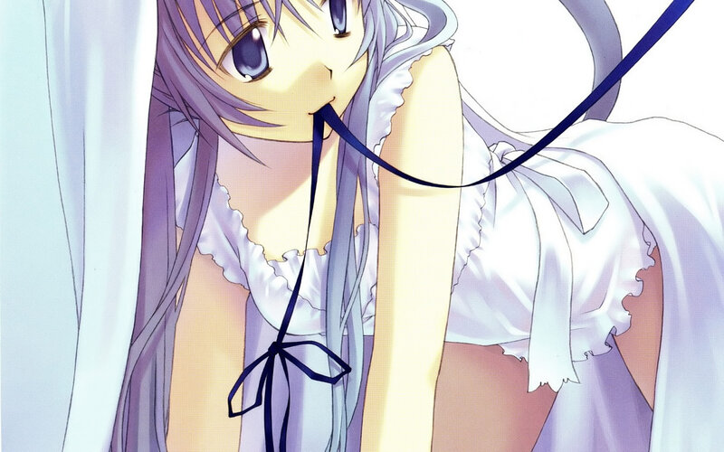 anime girl with ribbon