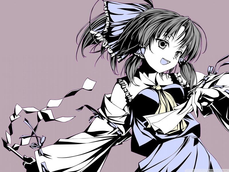 Anime Girl with Ribbon — Purple, Dynamic