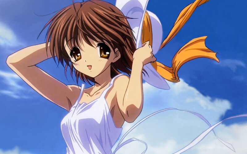 anime girl with ribbon