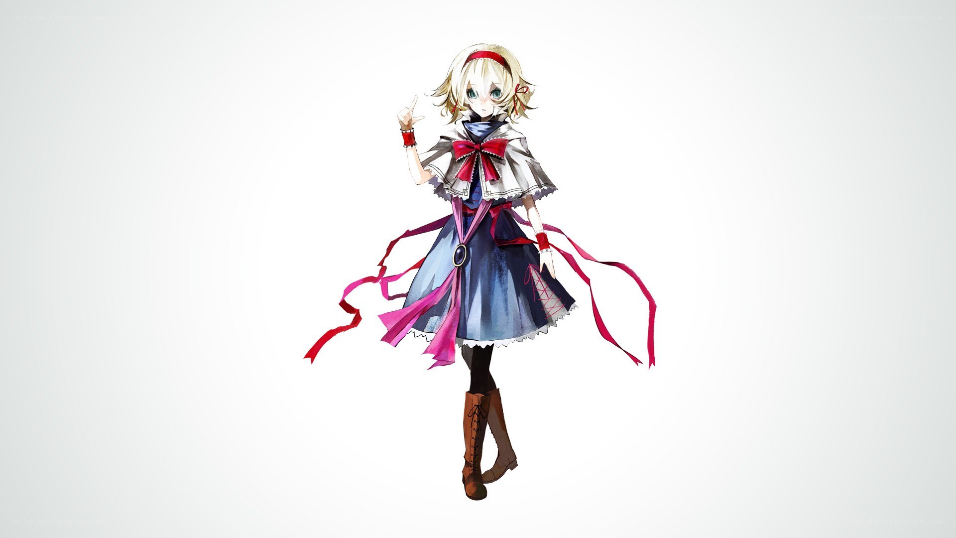 anime girl with ribbons