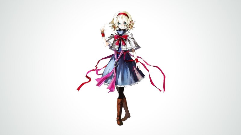 anime girl with ribbons