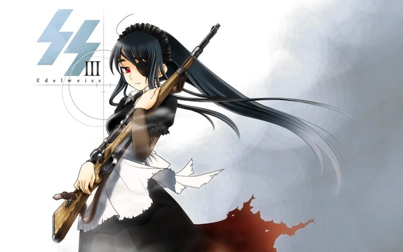 anime girl with rifle