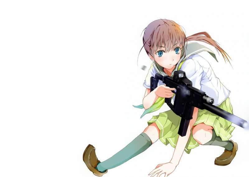 anime girl with rifle