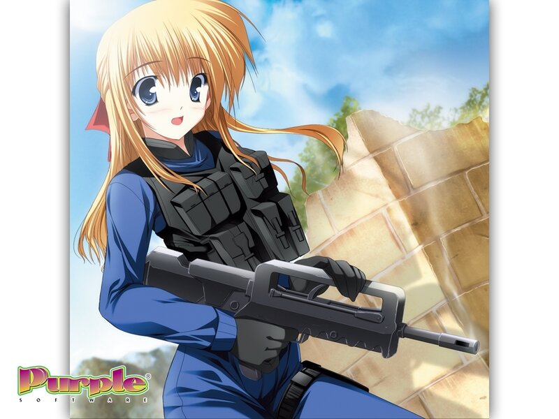 anime girl with rifle