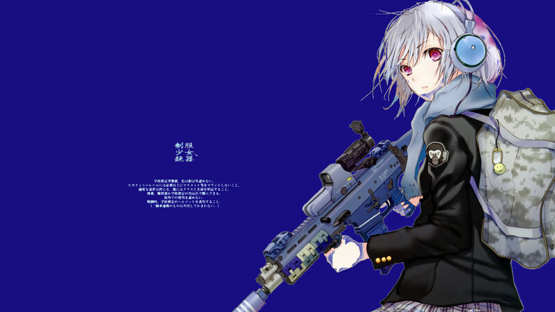 anime girl with rifle