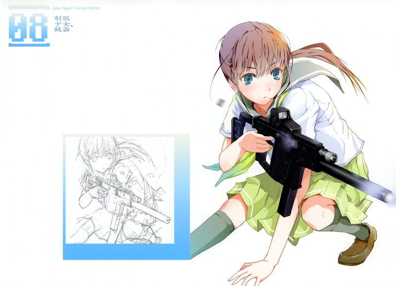 Anime girl with rifle