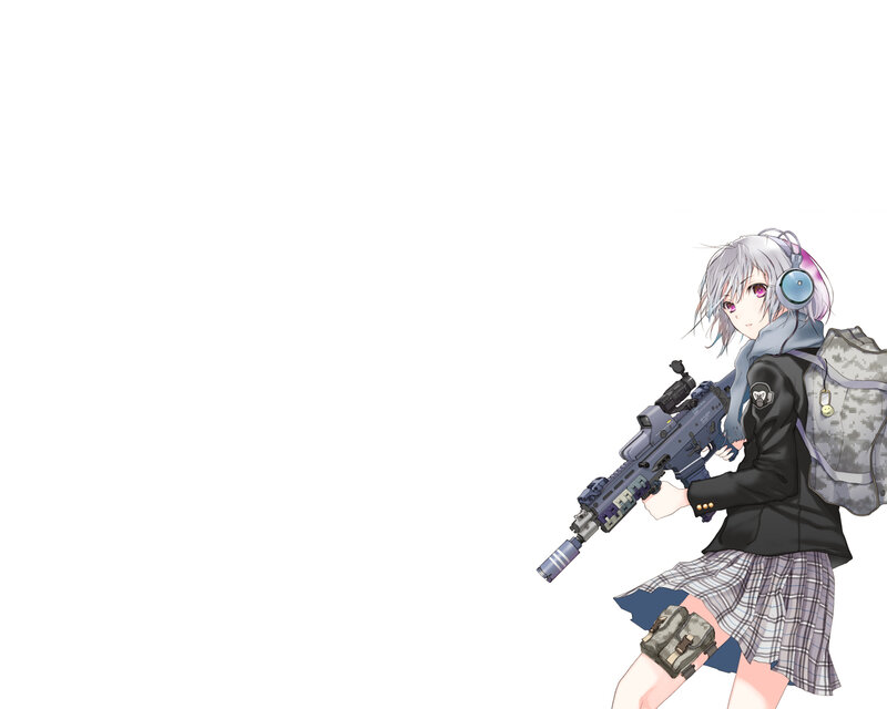 anime girl with rifle