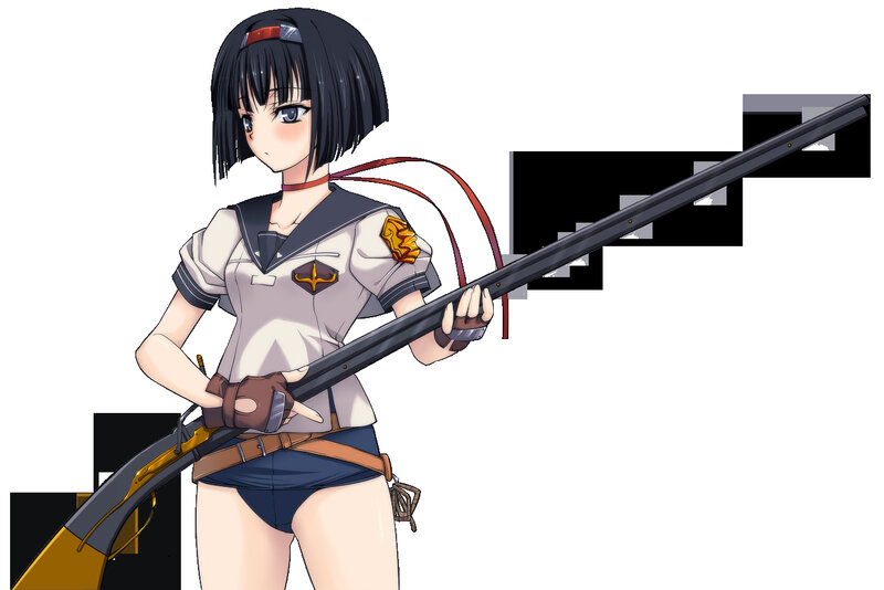 anime girl with rifle