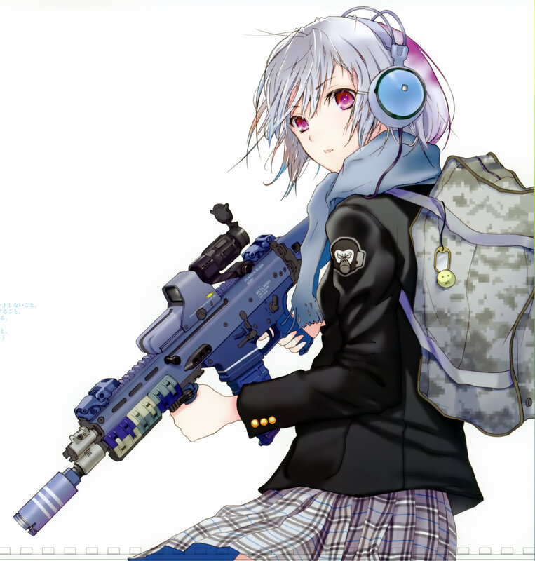 anime girl with rifle