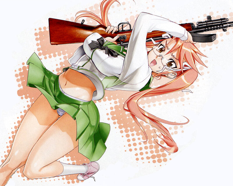 anime girl with rifle