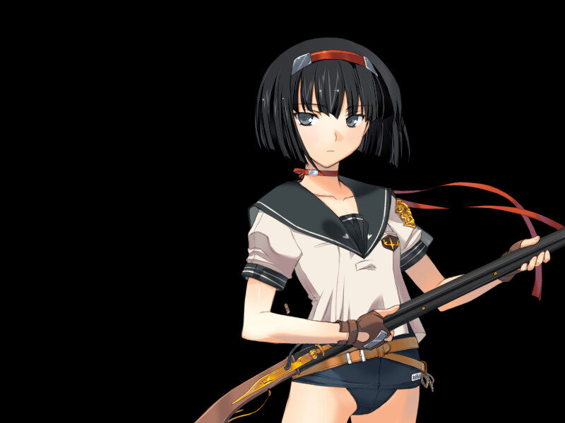 anime girl with rifle
