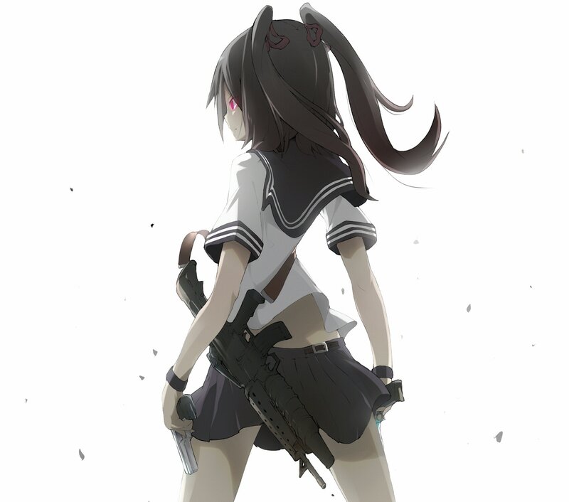 anime girl with rifle