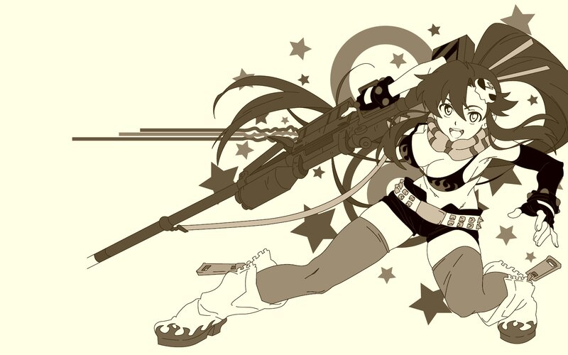 anime girl with rifle