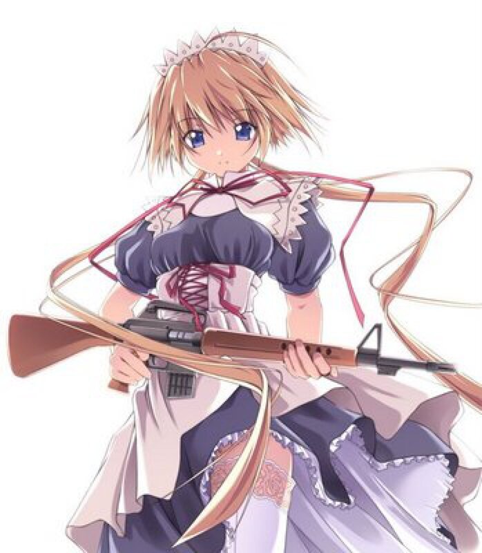 anime girl with rifle
