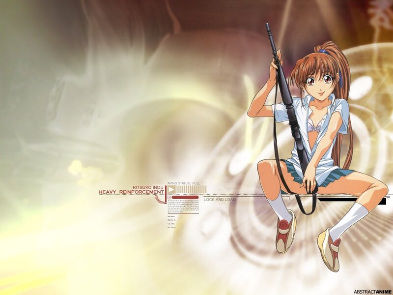 Anime girl with rifle