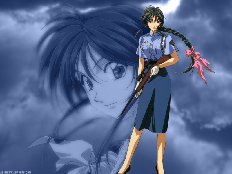 anime girl with rifle