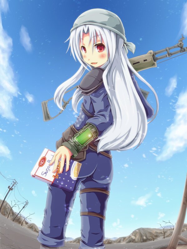 Anime girl with rifle