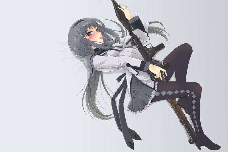 Anime girl with rifle