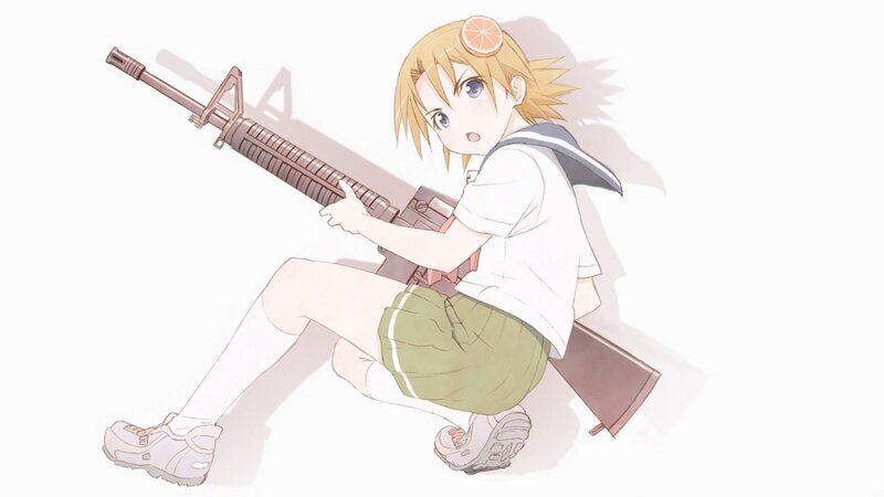 anime girl with rifle
