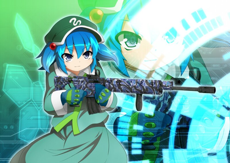 anime girl with rifle