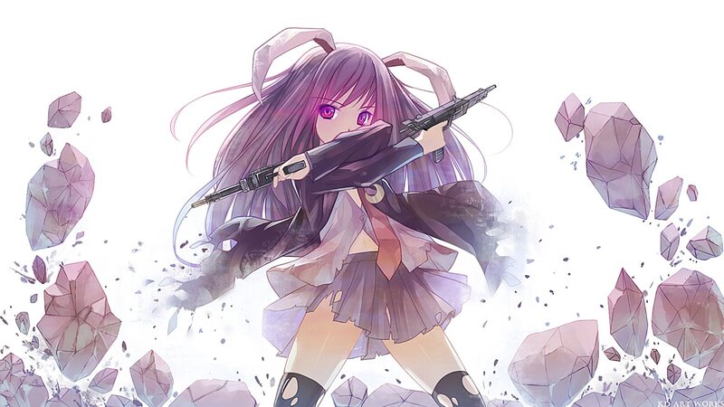 anime girl with rifle