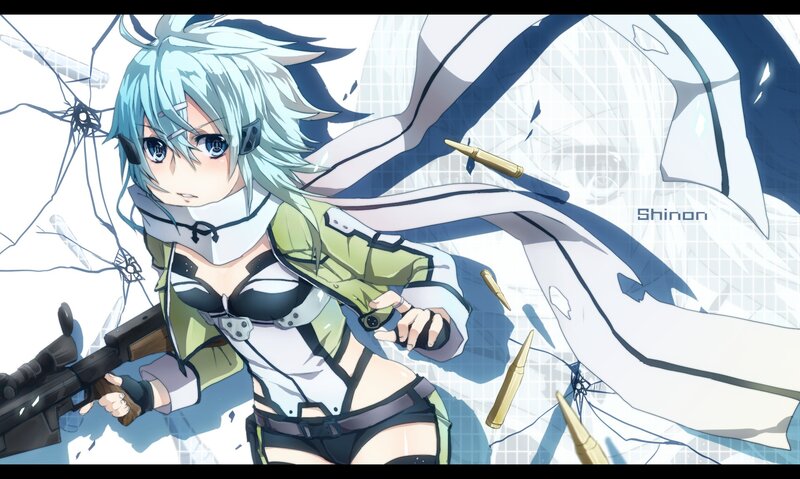 anime girl with rifle